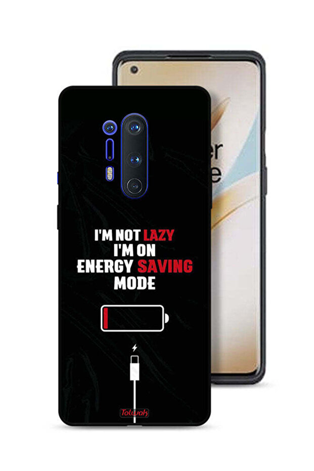 غطاء حماية لهاتف OnePlus 8 Pro أنا لست كسولاً، أنا في وضع توفير الطاقة