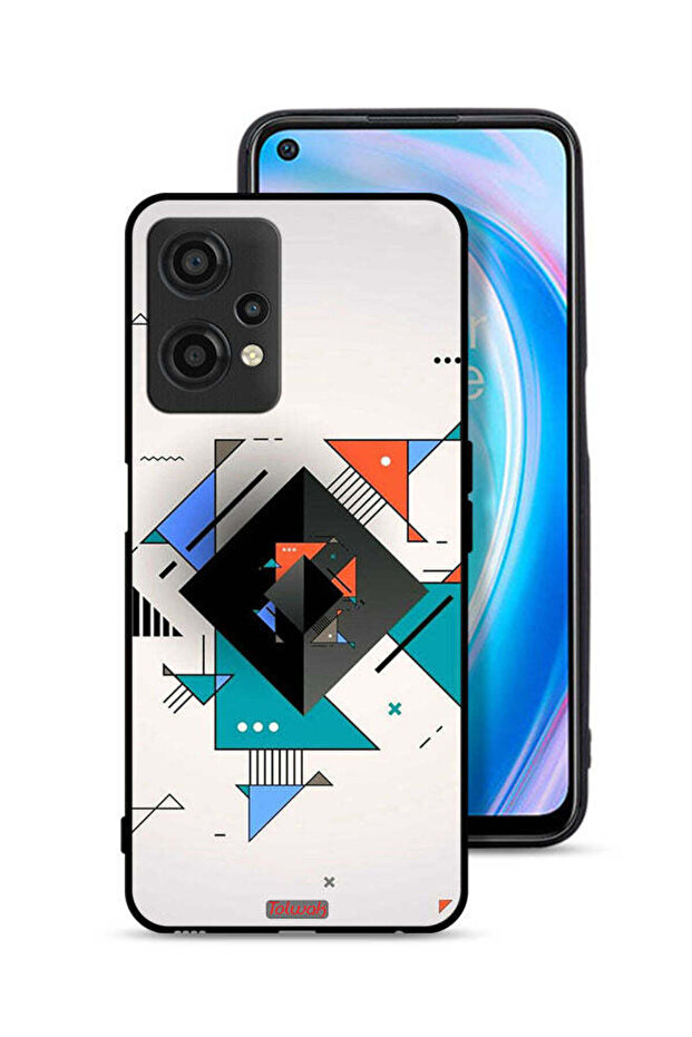 غطاء حماية لهاتف OnePlus Nord CE 2 Lite 5G بأشكال مربعة ومثلثة ونمط تجريدي