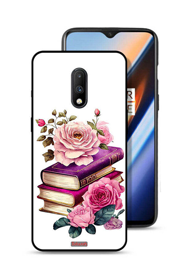 OnePlus 7 Protective Case Cover Roses And Books