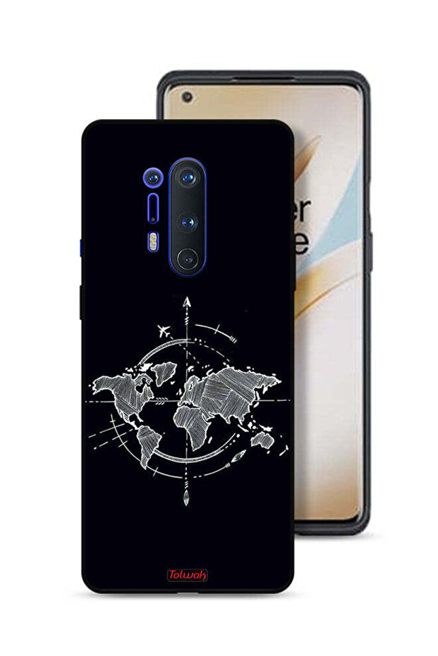 غطاء حماية لهاتف OnePlus 8 Pro برسومات البوصلة