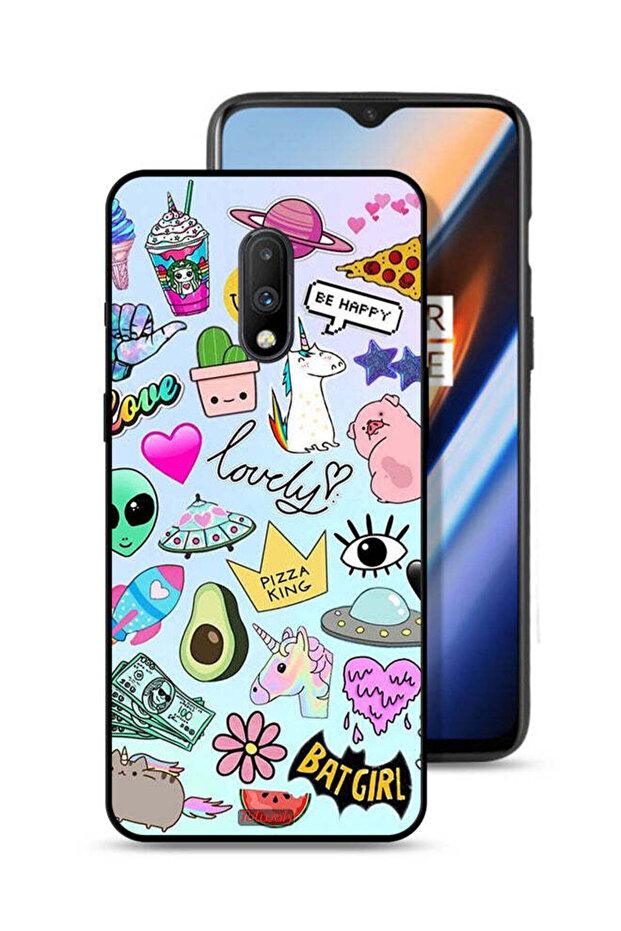 OnePlus 7 Protective Case Cover Lovely Stickers