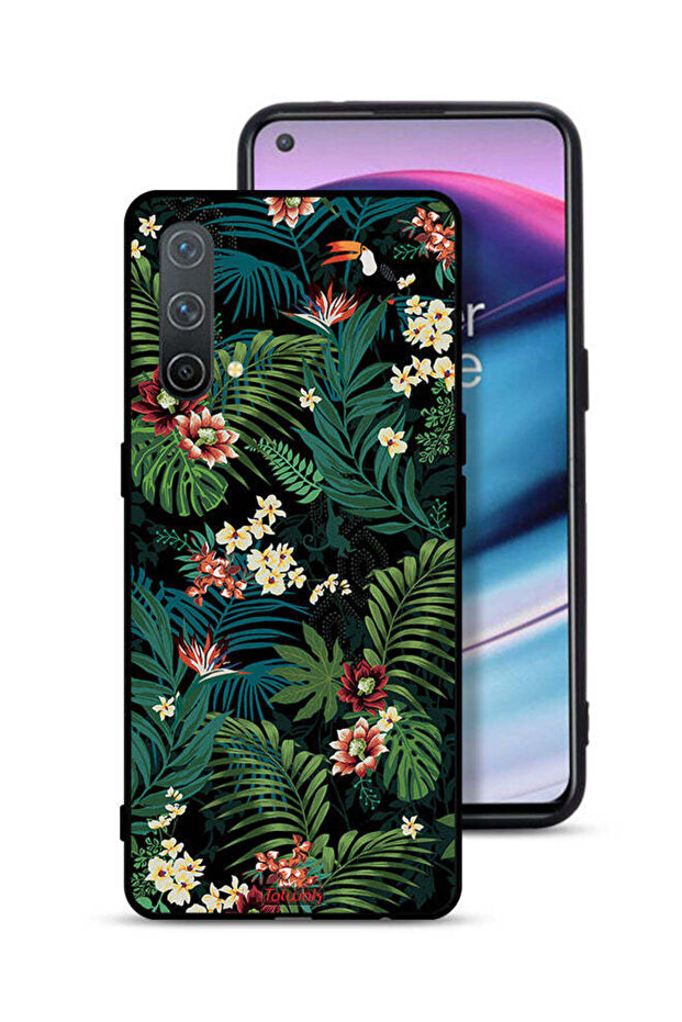 غطاء حماية لهاتف OnePlus Nord CE 5G بنقشة أوراق استوائية