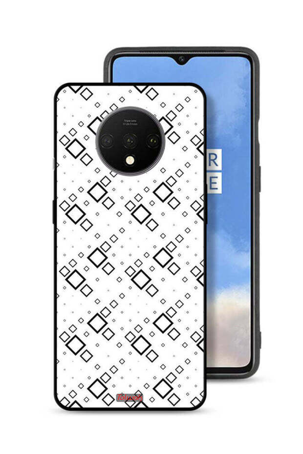 OnePlus 7T Protective Case Cover Square Abstract Digital Art