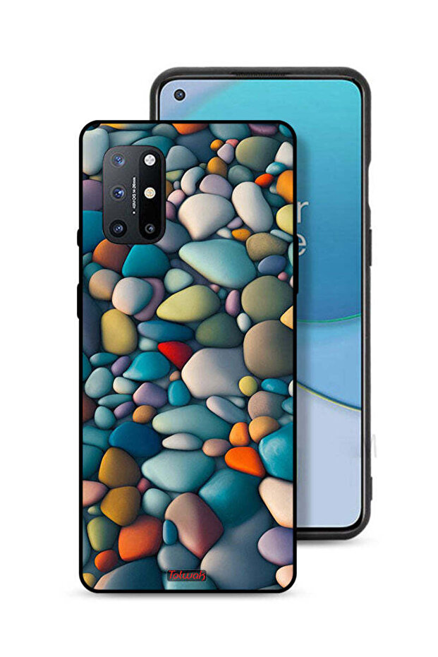 غطاء حماية لهاتف OnePlus 8T 5G بنمط تجريدي من الأحجار