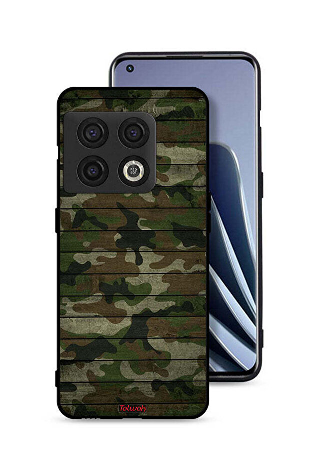 غطاء حماية لهاتف OnePlus 10 Pro 5G بنمط خشبي مموه