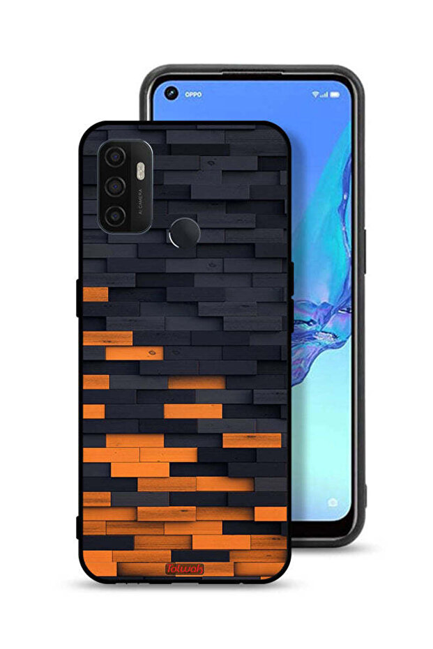 جراب حماية خشبي لهاتف Oppo A32