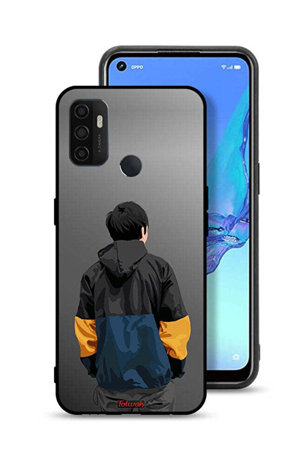 غطاء حماية لهاتف Oppo A32 بصورة فنية لولد