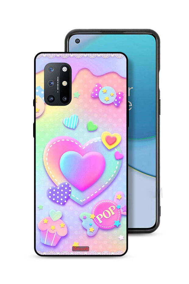 غطاء حماية لهاتف OnePlus 8T 5G برسومات قلوب البوب