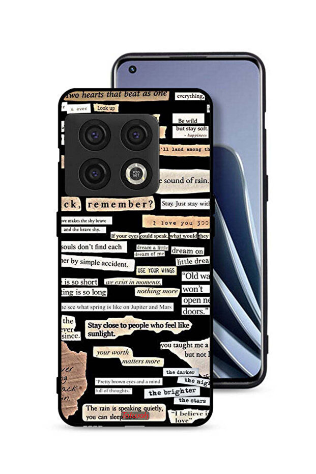 غطاء حماية لهاتف OnePlus 10 Pro 5G مع ملصقات اقتباسات