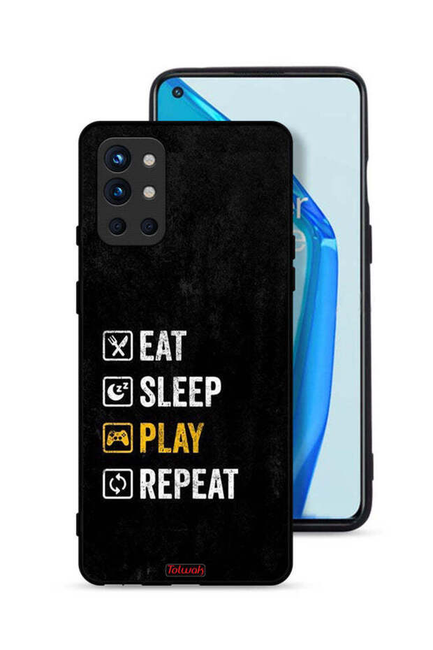 غطاء حماية لهاتف OnePlus 9R 5G، تناول الطعام، النوم، اللعب، التكرار