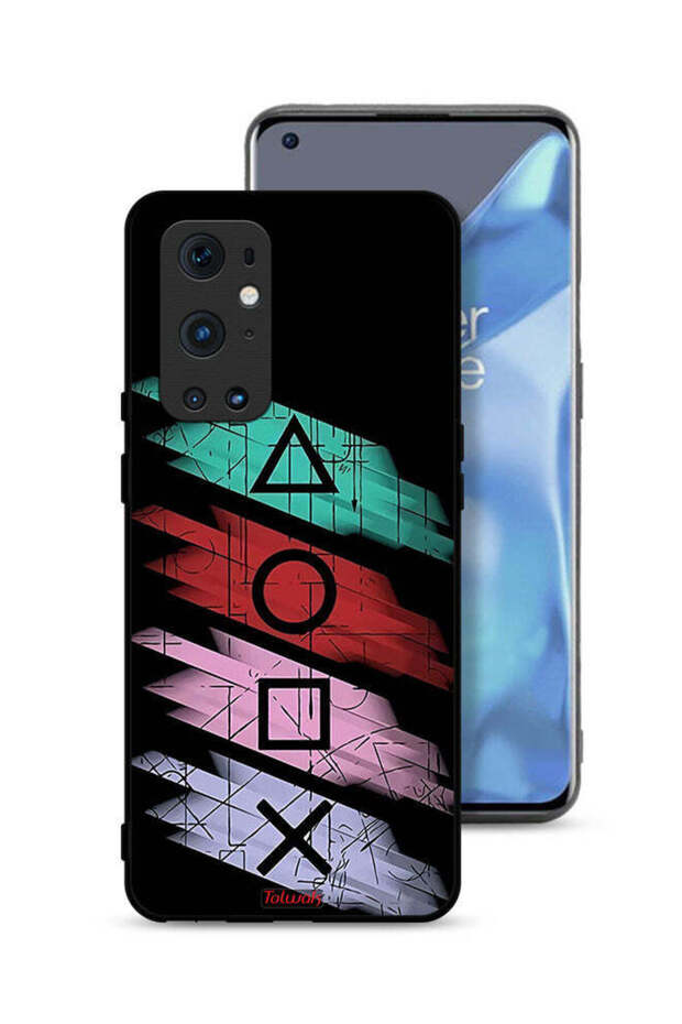 غطاء حماية لهاتف OnePlus 9 Pro 5G برسومات أيقونات لعبة Squid