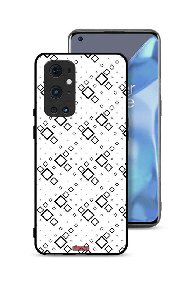 غطاء حماية لهاتف OnePlus 9 Pro 5G بتصميم مربع تجريدي فني رقمي