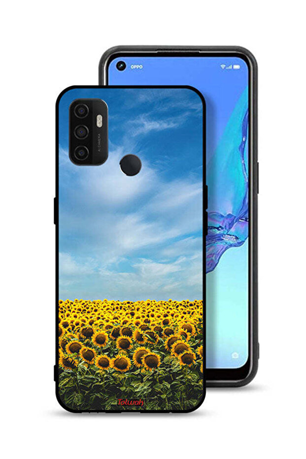 غطاء حماية لهاتف Oppo A11s بطبعة عباد الشمس تحت السماء