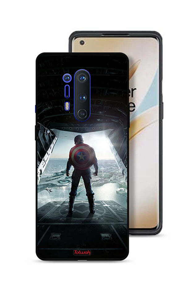 غطاء حماية لهاتف OnePlus 8 Pro بتصميم صورة كابتن أمريكا