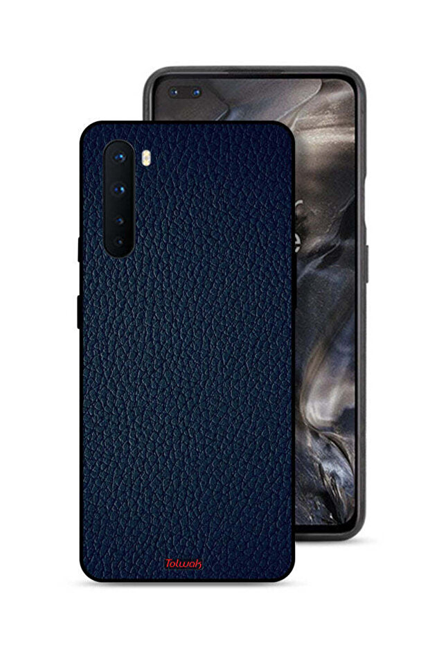 غطاء حماية جلدي بنمط هندسي لهاتف OnePlus Nord