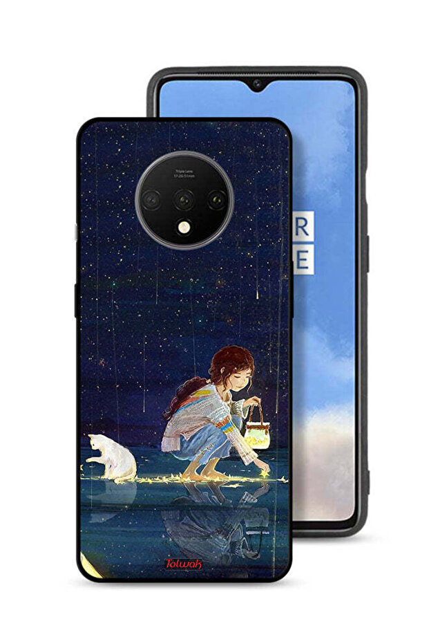 OnePlus 7T Protective Case Cover Collecting Stars Art