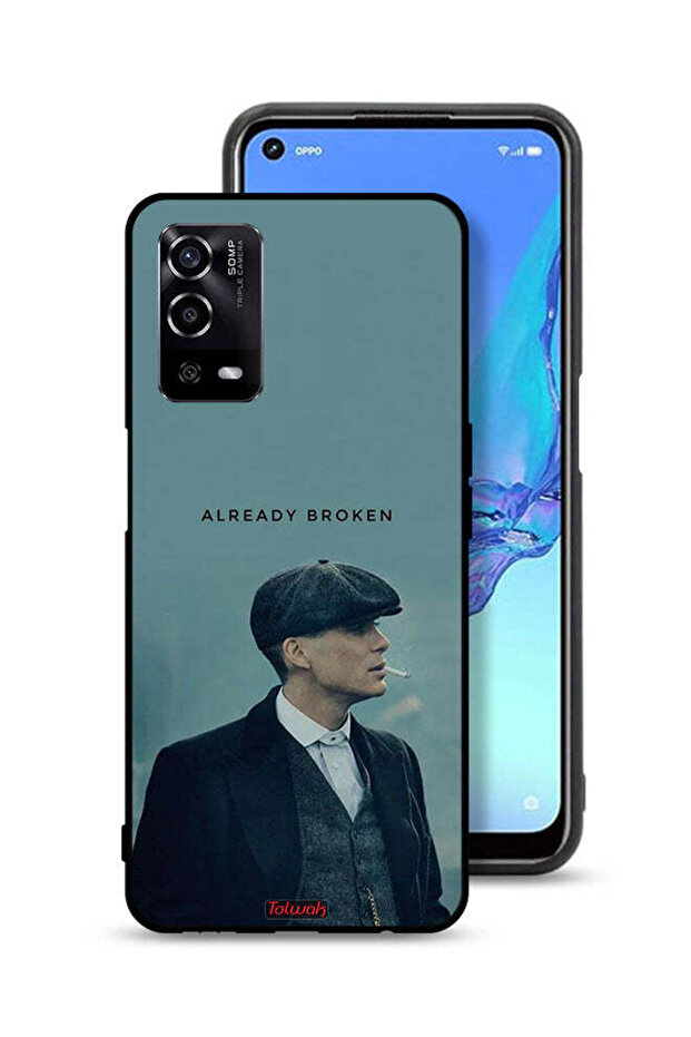 غطاء حماية لهاتف Oppo A55 4G مكسور بالفعل