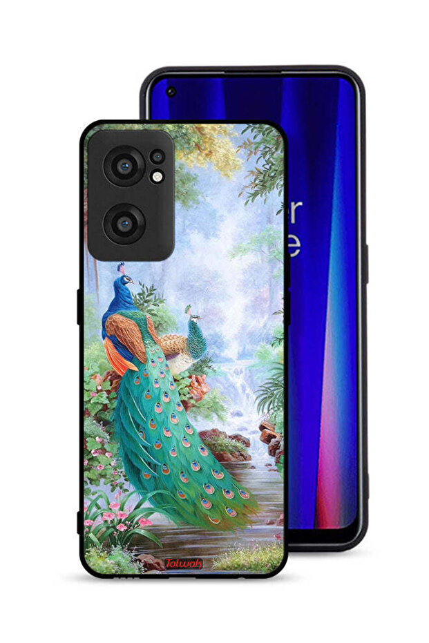 غطاء حماية لهاتف OnePlus Nord CE 2 5G بنقشة الطاووس