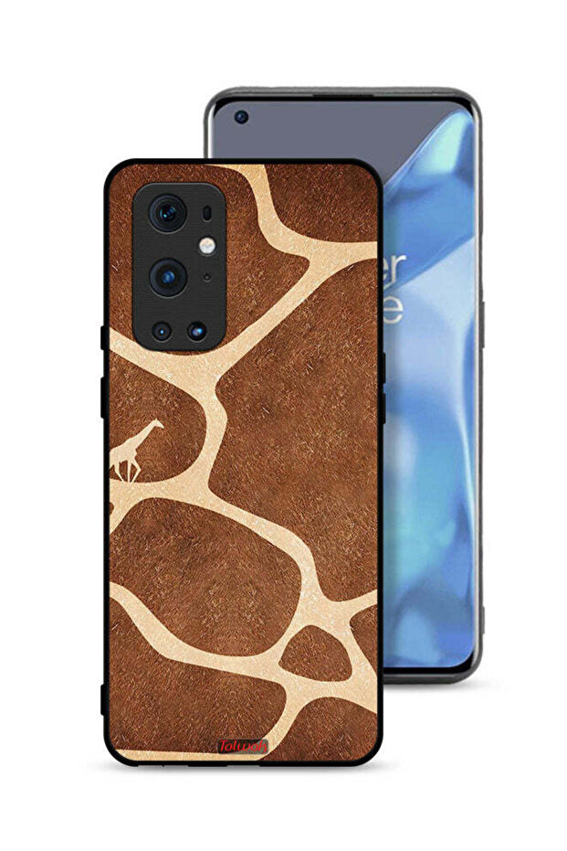 غطاء حماية لهاتف OnePlus 9 Pro 5G بنقشة جلد الزرافة