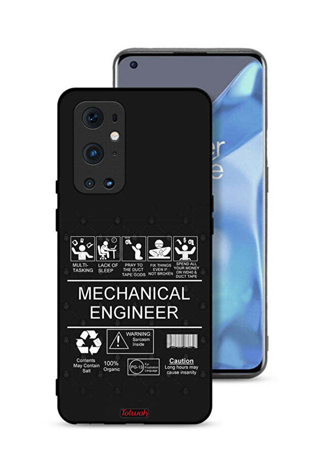 غطاء حماية لهاتف OnePlus 9 Pro 5G، ملصق مهندس ميكانيكي