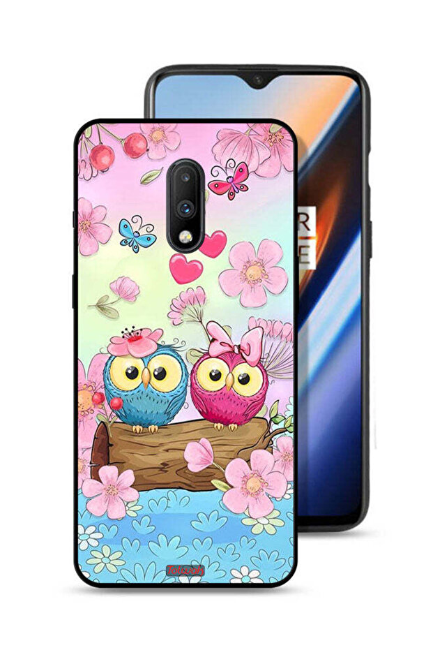OnePlus 7 Protective Case Cover Cute Owls Art