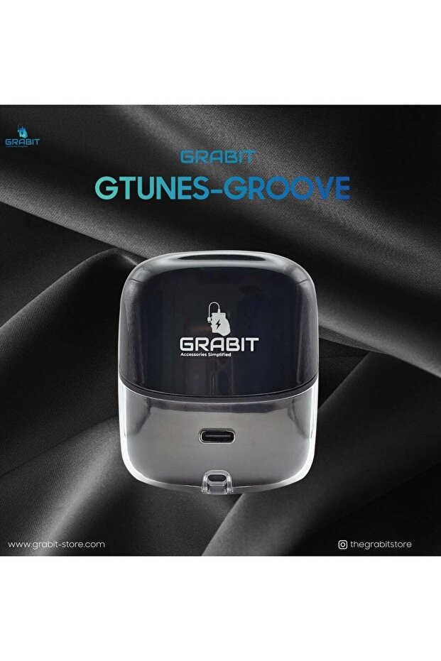 GRABIT GTUNES-GROOVE True Wireless Earbuds – Smart Twin Design, Quad-Mic, 6H Playtime, Fast Type-C