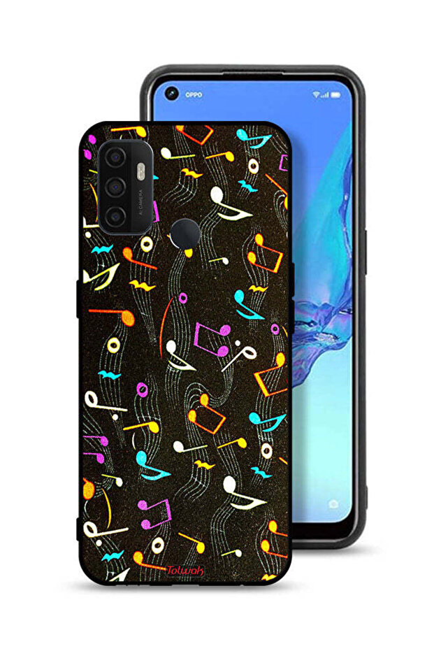 Oppo A53 4G Protective Case Cover Music Fabric Pattern