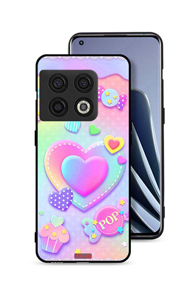 غطاء حماية لهاتف OnePlus 10 Pro 5G برسومات قلوب البوب