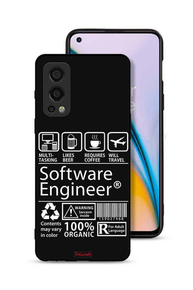 غطاء حماية لهاتف OnePlus Nord 2 5G، ملصق مهندس برمجيات