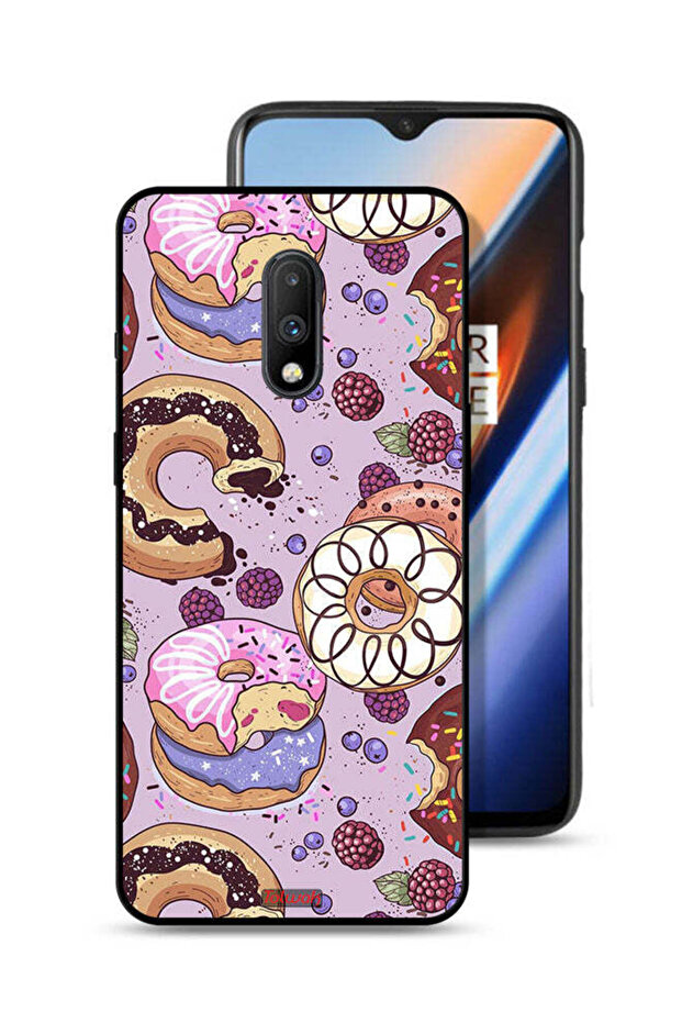 OnePlus 7 Protective Case Cover Donuts Art