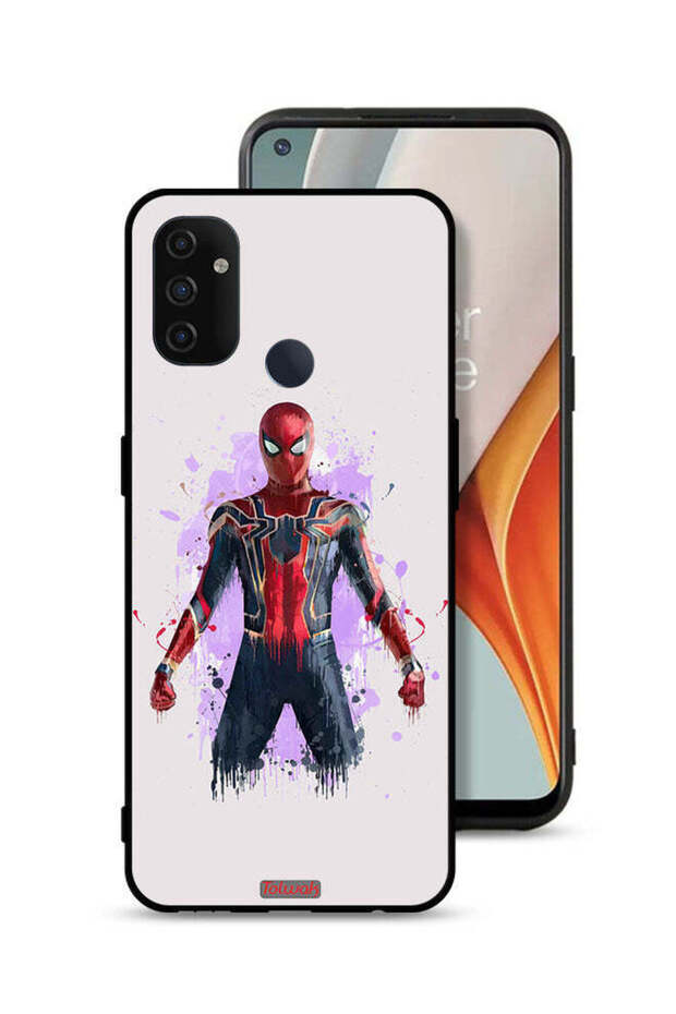 غطاء حماية لهاتف OnePlus Nord N100 بتصميم العنكبوت الحديدي