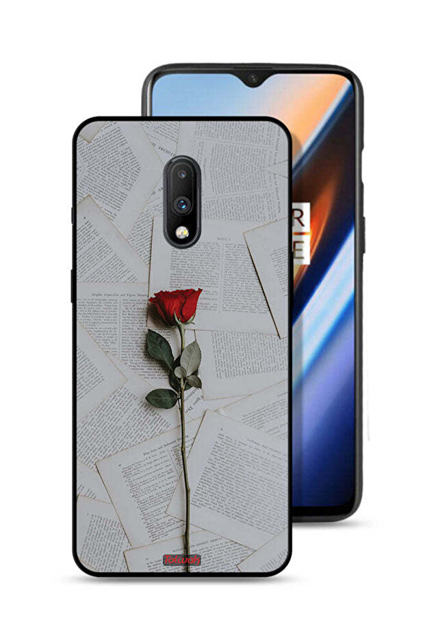 غطاء حماية لهاتف OnePlus 7 وردي على ورق