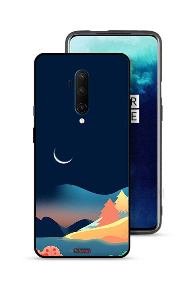OnePlus 7T Pro Protective Case Cover Moon Abstract Drawing Art