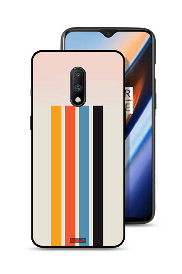 غطاء حماية لهاتف OnePlus 7 بنمط خطوط مستقيمة - 1