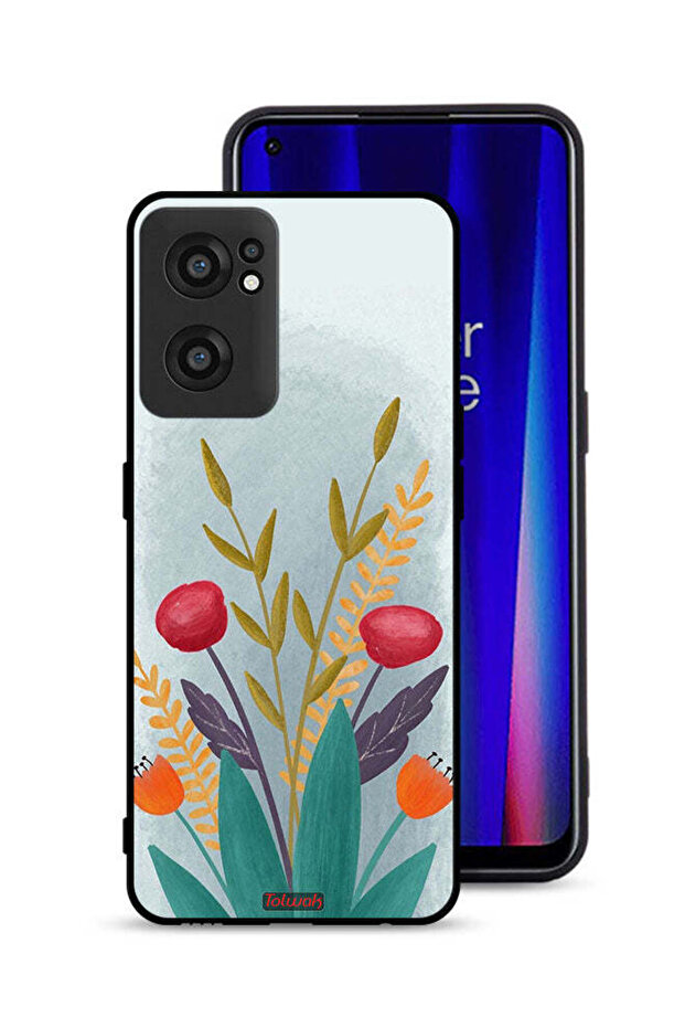 غطاء حماية لهاتف OnePlus Nord CE 2 5G برسومات نباتية
