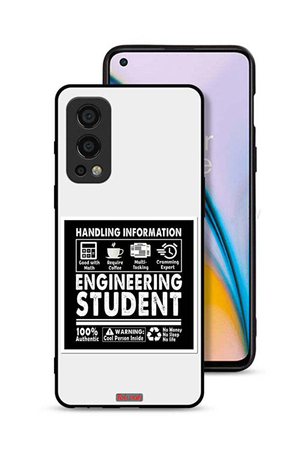 غطاء حماية لهاتف OnePlus Nord 2 5G، ملصق طالب هندسة