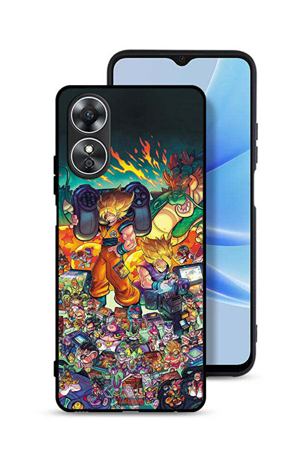 Oppo A17 Protective Case Cover Gamer Art Doodles