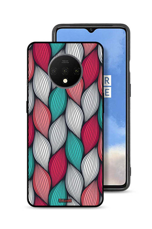 OnePlus 7T Protective Case Cover Feather Pattern - 1