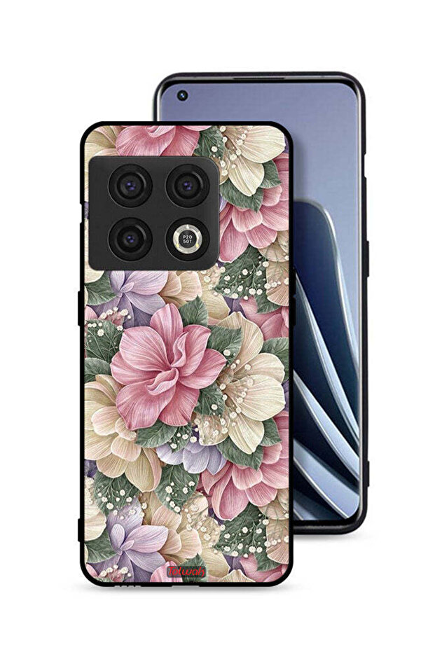 غطاء حماية عالي الدقة مزين بنقشة زهور لهاتف OnePlus 10 Pro 5G