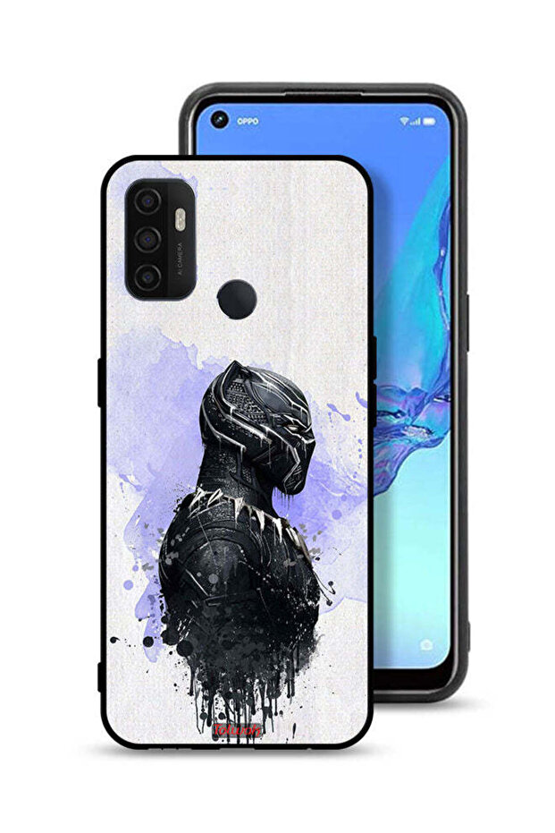 غطاء حماية Oppo A32 باللون الأسود النمري