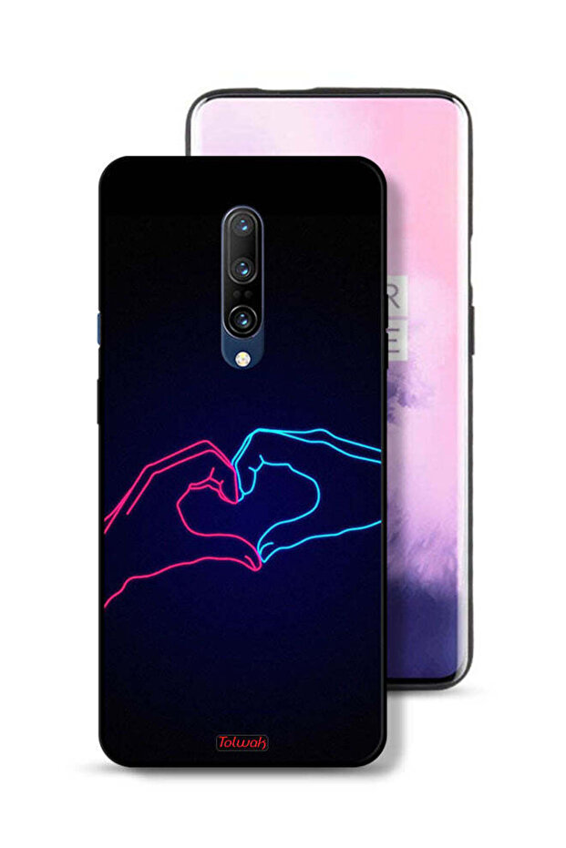 OnePlus 7 Pro Protective Case Cover Touching Hand Making Heart