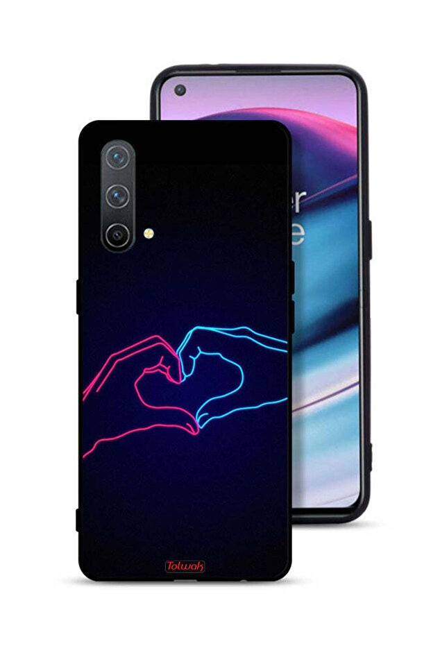 غطاء حماية لهاتف OnePlus Nord CE 5G بتصميم يد مؤثرة تصنع القلب