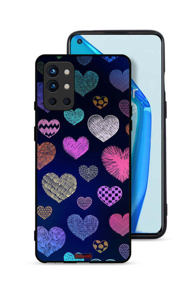 غطاء حماية لهاتف OnePlus 9R 5G بنقشة قلوب داجا
