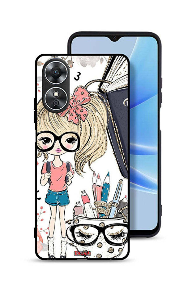 Oppo A17 Protective Case Cover Unicorn Girl Art