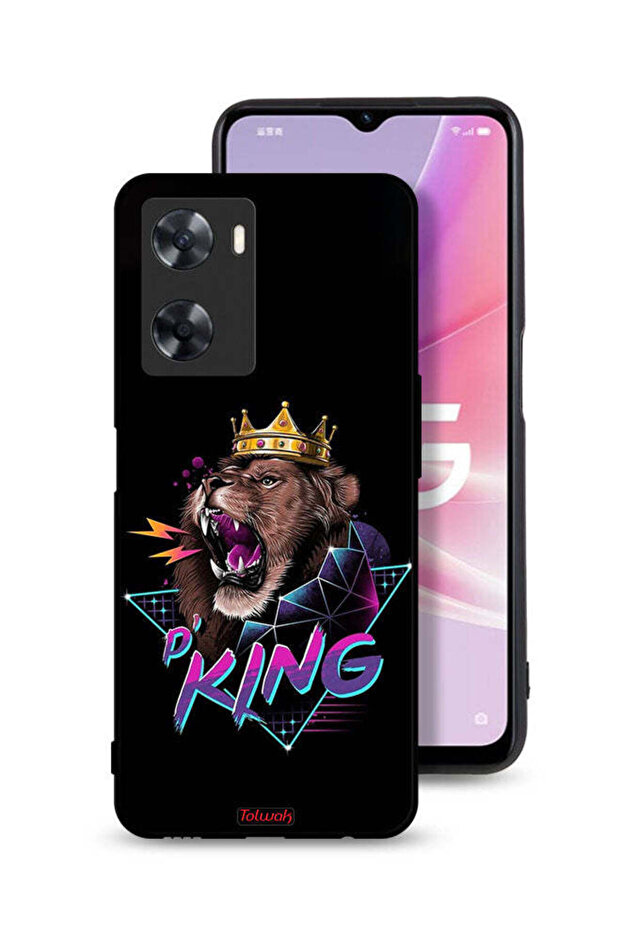 غطاء حماية Oppo A77s برسومات الأسد الملك