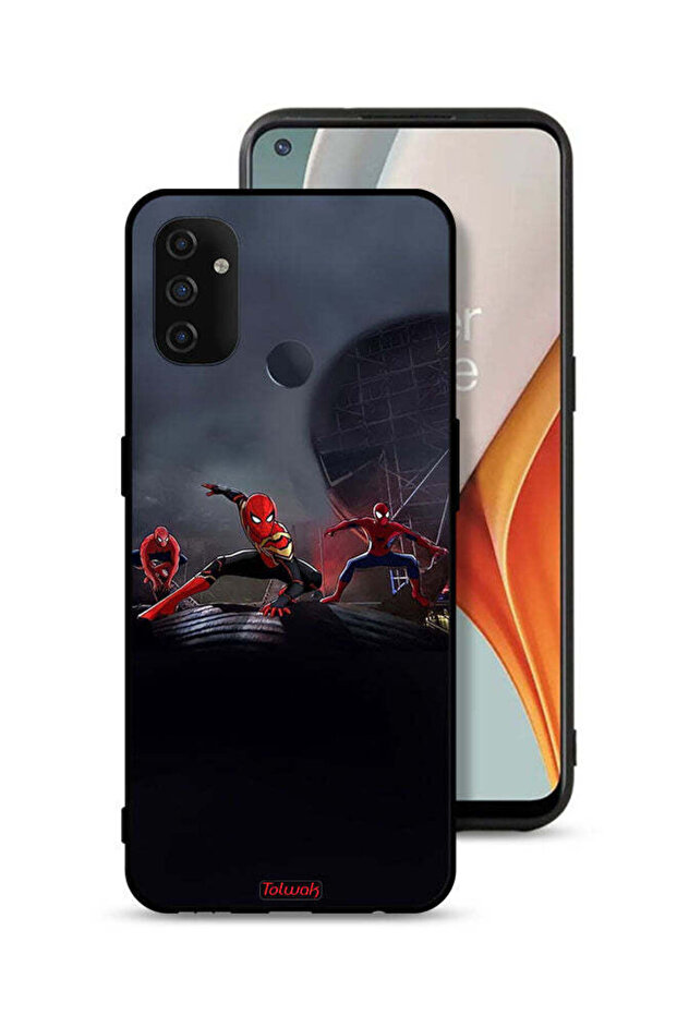 غطاء حماية لجهاز OnePlus Nord N100 بتصميم ثلاثة عناكب