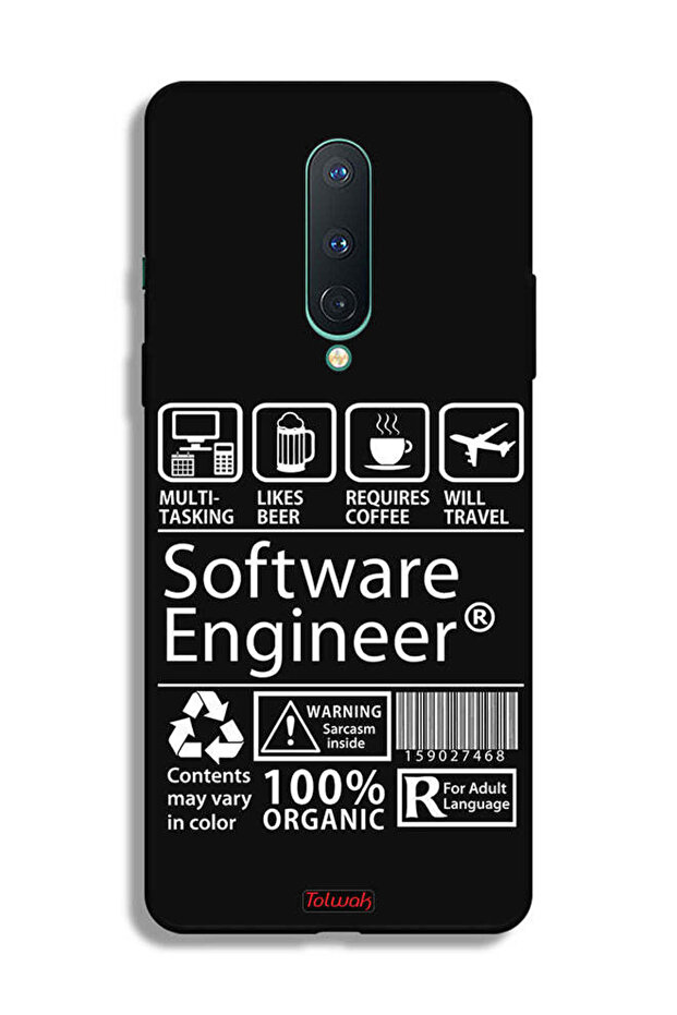 غطاء حماية لهاتف OnePlus 8 - ملصق مهندس برمجيات - 2