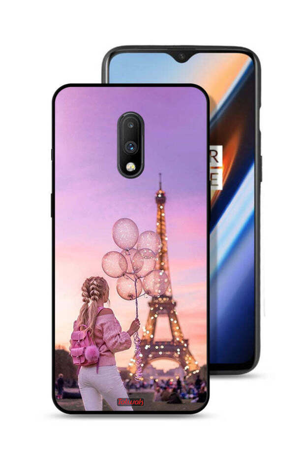 OnePlus 7 Protective Case Cover Girl Holding Balloons