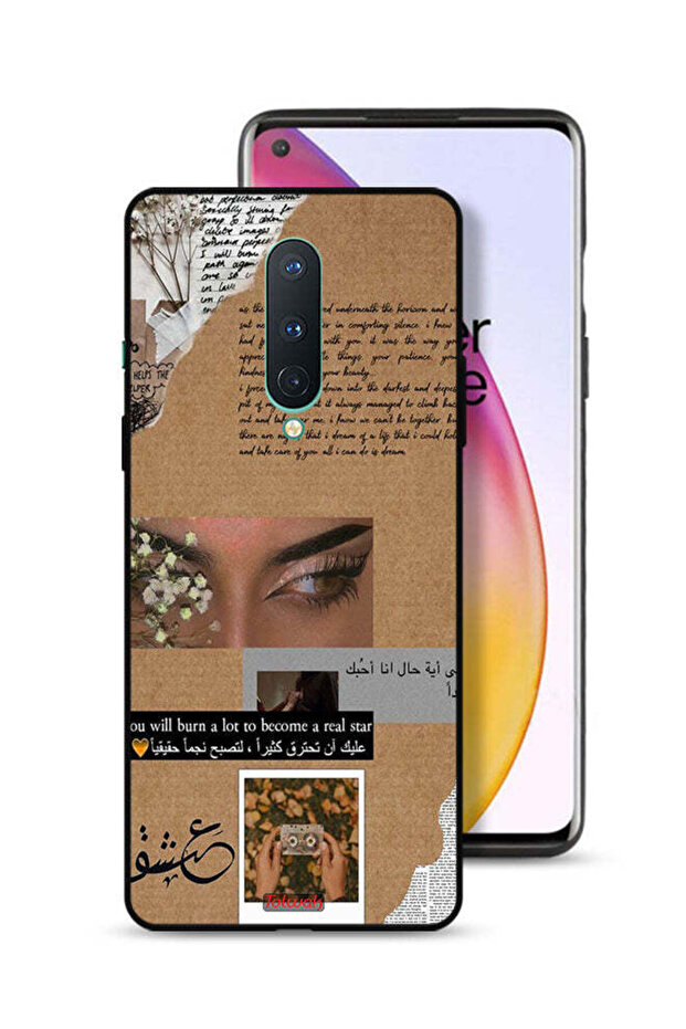 OnePlus 8 Protective Case Cover Arabic Quote You Will Burn A Lot To Become A Real Star