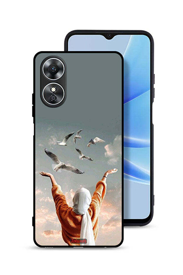 غطاء حماية لهاتف Oppo A17 - طيور تحلق